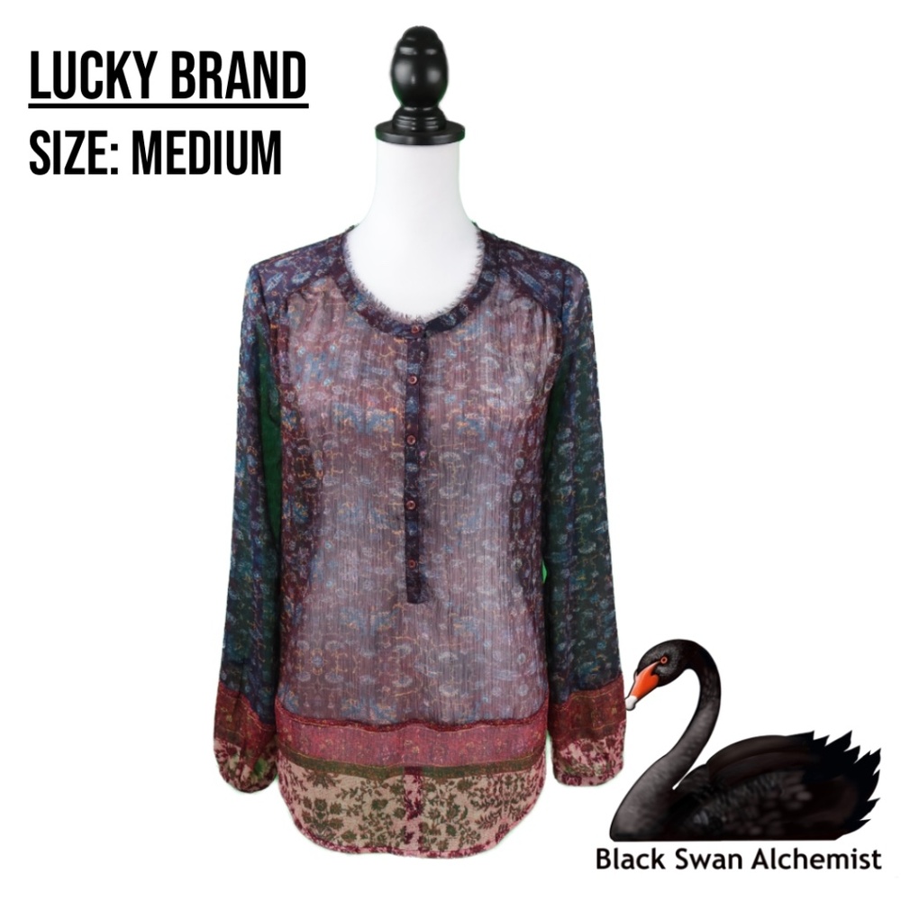 Lucky Brand LS Peasant Top Medium